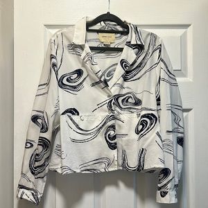 Paloma Wool Black and White Button Down Shirt